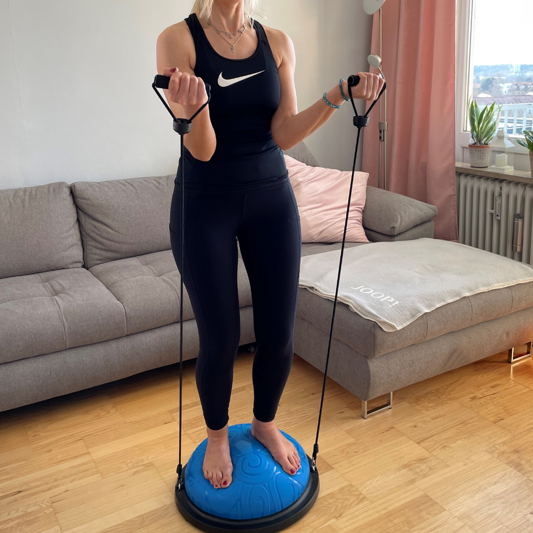 Winch Balance Ball inklusive Luftpumpe und Zwei Zugbänder - FeelVit