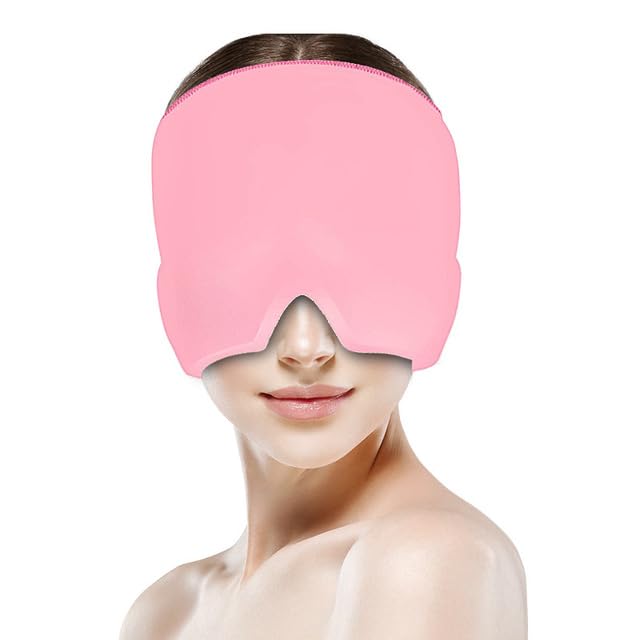 Migräne Maske Einlagig Pink