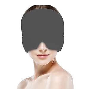 Migräne Maske Einlagig Grau