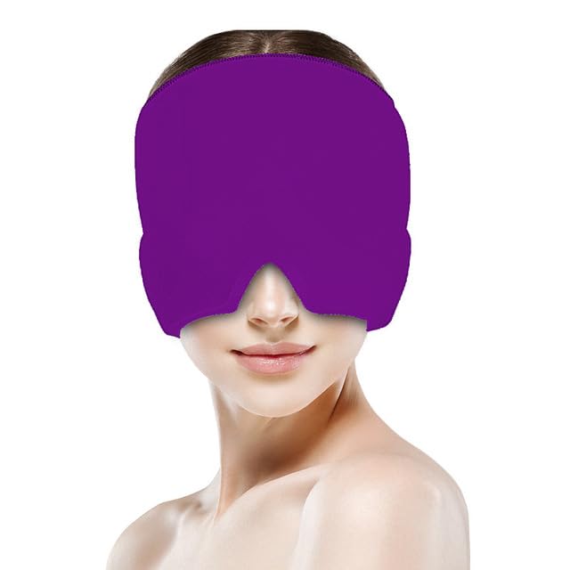 Migräne Maske Einlagig Lila